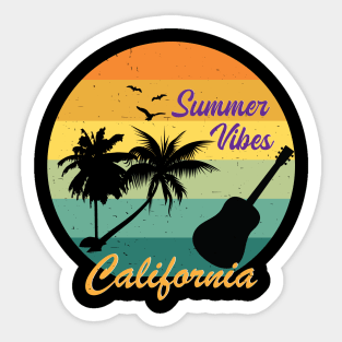 Summer Vibes California Beach Sticker